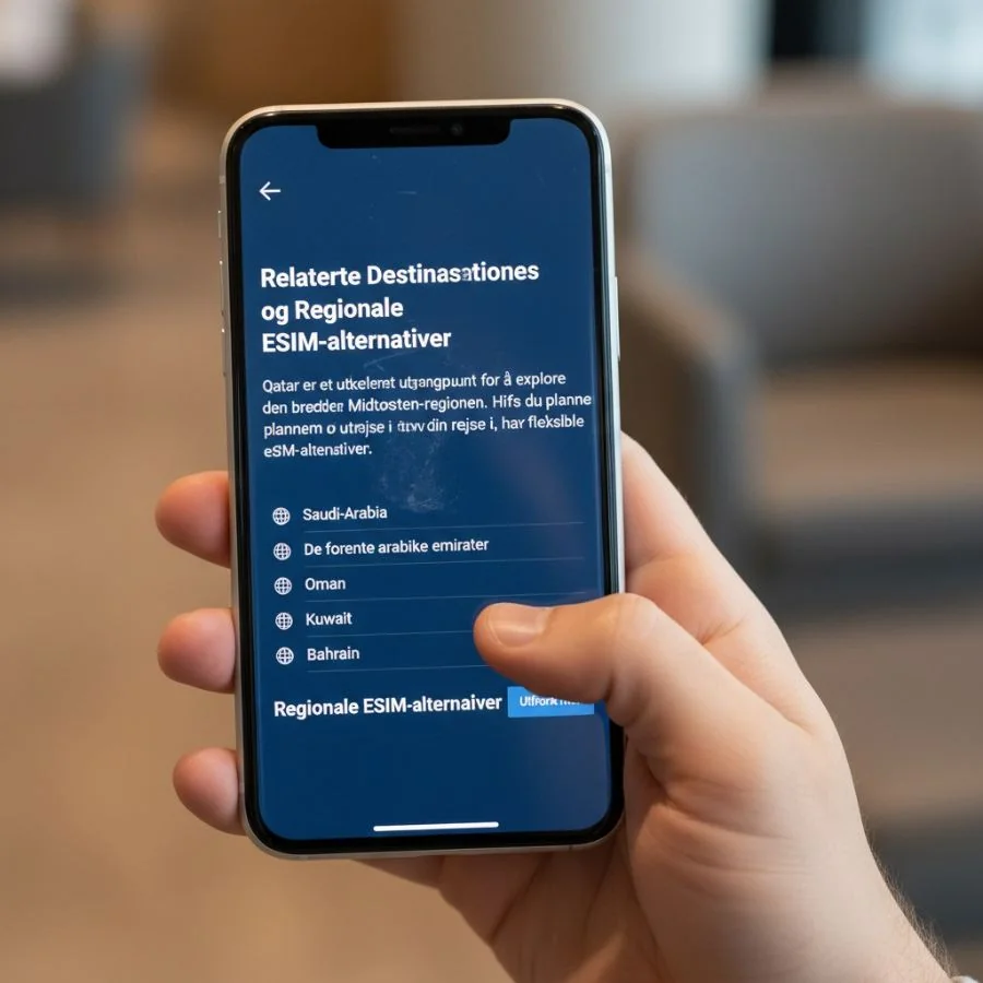 Relaterte Destinasjoner og Regionale eSIM-alternativer - Cellesim eSIM